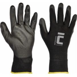 BUNTING BLACK - Rękawice dziane, bezszwowe, nylonowe, cienka warstwa poliuretanu w części chwytnej - 6, 7, 8, 9, 10, 11.