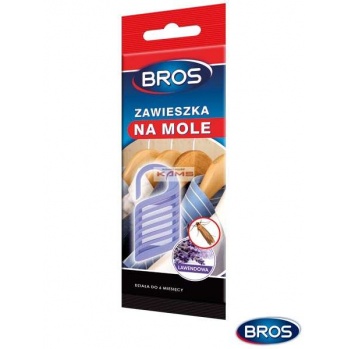 BROS-ZAW-MOLE - zawieszka na mole, skuteczność do 6 miesięcy, 3 zapachy - świeży zapach ubrań.