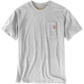 CA-TSHIRT - T-shirt męski Carhartt Workwear Pocket  K87, 100/90% bawełna jersey,  229g/m², kieszonka z logo - 2 kolory - S-2XL.