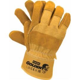 GOLDENY - rękawice ochronne wzmacniane skórą bydlęcą z mankietem - 10.