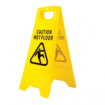 HV20 potykacz 'WET FLOOR' - znak (stojak) ostrzegawczy o mokrej podłodze - WERSJA ANGIELSKA - 61 cm.