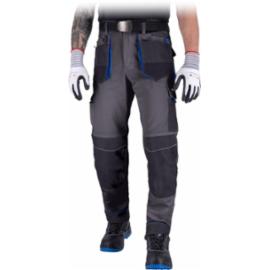 LH-FMNSLM-T - Spodnie ochronne do pasa FORMEN męskie 8 kieszeni odblaski twill 62% poliester 35% bawełna 3% elastan 250 g/m² - 2 kolory - 46-62