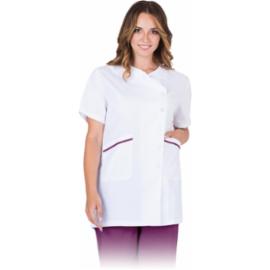 NONA-J - bluza damska z krótkim rękawem , 65% poliester, 35% bawełna, 175 g/m², zapinana na guziki - 3 kolory - S-2XL.