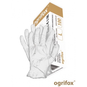 OX-VIN - Rękawice wykonane z winylu - bezpudrowe 100 szt. - S,M,L,XL.