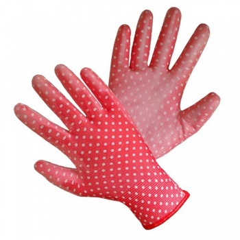 R472og - rękawice z tkaniny elastycznej w artystyczne motywy kwiatowe, 12 szt., 4 kolory - 6,7,8,10.