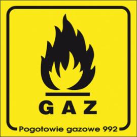 ZZ-1G - Znak gazowniczy Gaz - 100x100